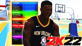 NBA 2K22 *RARE* ZION WILLIAMSON BUILD  DOMINANT BUILD W CONTACT DUNKS & CRAZY BLOCKS  65 BADGES