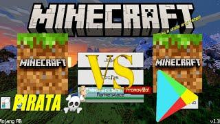 DIFERENÇAS ENTRE MINECRAFT PIRATA E MINECRAFT ORIGINAL DA PLAYSTORE