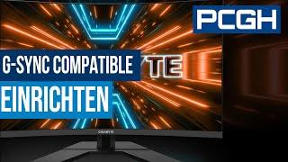 G-Sync und Freesync bei kompatiblen Monitoren - So gehts  Gigabyte G32QC G-Sync Compatible