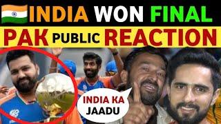 INDIA WON T20 FINAL CONGRATULATIONS INDIA & WELL PLAYED SA  PAKISTANI PUBLIC REACTION  REAL TV