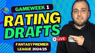 FPL GW1 RATING VIEWERS DRAFTS LIVE  FANTASY PREMIER LEAGUE 202425 TIPS