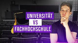 UNIVERSITÄT vs FACHHOCHSCHULE Was du vorher wissen solltest