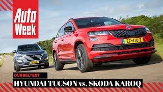 Skoda Karoq vs. Hyundai Tucson - AutoWeek Dubbeltest - English subtitles