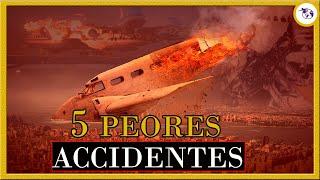  ACCIDENTES AEREOS  TOP 5 los peores ACCIDENTES de AVIONES en la HISTORIA 