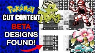 Beta Design of Pokemon Red & Blue  Pokemon Cut Content