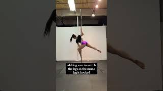 How to do a Ballerina Pole Dance Move Pole Fitness Tutorial #poledance #polefitness