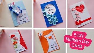 5 DIY Mothers Day greeting cardsEasy and Beautiful card  ทำการ์ดวันแม่ 5 แบบน่ารักๆ