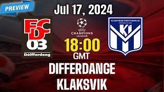 Champions League  FC Differdange 03 vs. KI Klaksvik - prediction team news lineups   Preview