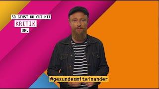 Wie du richtig mit Kritik umgehst?  #gesundesmiteinander mit René Träder  DAK-Gesundheit