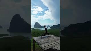 Практика Йоги под облаками  #yoga #shorts #drone by @gorovFM