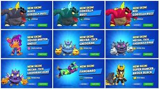 All New Skins Brawl Stars New Update Godzilla Buzz and more