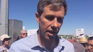 Rep. Beto ORourke rallies outside immigrant facility