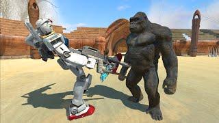 Gundam Rx-78 VS King Kong At Arena - Animal Revolt Battle Simulator