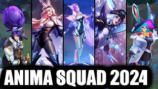 NEW ANIMA SQUAD 2024 PRIMORDIAN SKINS PREVIEW & SPLASH ARTS League of Legends