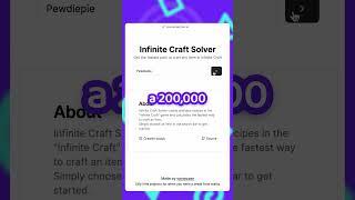 Find the fastest way to craft in Infinite Craft