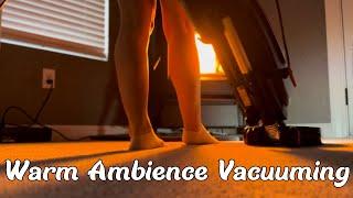 2 Hours of Kenmore Vacuuming in a Cozy Night Ambiance  ASMR with Harman Pellet Stove for Deep Sleep