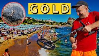 ️RAISING GOLD IS EASY Gold earring FROM THE BEACH. Gold digging on the beach. Beach search. XP DEUS