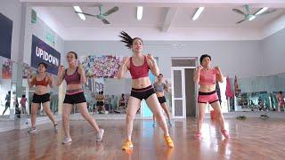 25 Mins Aerobic reduction of belly fat quickly - Aerobic dance workout easy steps   EMMA Fitness