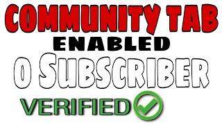 How to Enable Community Tab on YouTube with 0 subscribers 2022 Legit Way