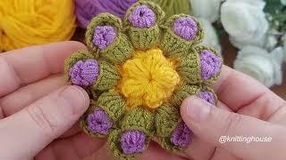 Super beautiful motif Crochet Knitting Model  Bu Motife Bayıldım Tığ İşi Örgü Motif Model Anlatımı