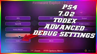 PS4 7.02 JAILBREAK  ToDex PAYLOAD ADVANCED DEBUG SETTINGS