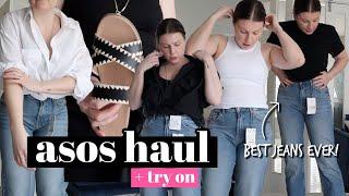 ASOS HAUL + Try On - UK Size 1012 Spring Clothing Haul - Neutral Basics + Best Affordable Jeans