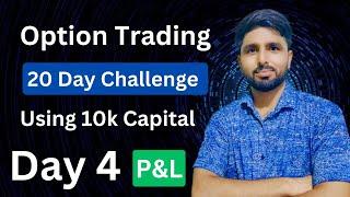 Option trading challenge Day 4  option trading in midcapnifty  option trading using 10k capital