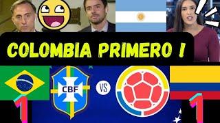 ARGENTINOS ENLOQUECEN X COLOMBIA VS BRASIL  INCREIBLE COLOMBIA PASA COMO PRIMERO EN COPA AMERICA 