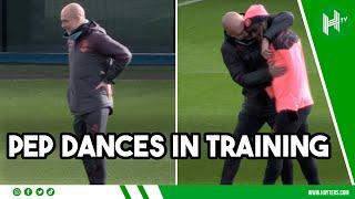 Pep DANCES as Haaland & Doku feel the LOVE in Man City Champions League training