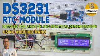 DS3231 Real Time Clock RTC Module - Detailed Explanation and Interfacing with Arduino & I2C LCD