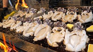 Insane Seafood Teppanyaki on a Giant Iron Plate Over 500 Customers Wait Daily - Korean street food