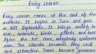 Rainy season essay in english  Essay on Rainy season