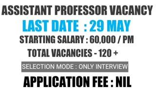 Assistant Professor Vacancy  Women Degree College  सहायक प्राध्यापक भर्ती  #Vacancy