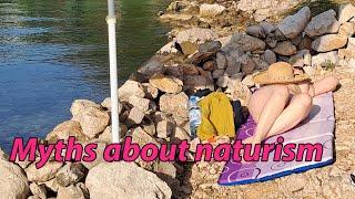 The main myth about naturism and nudism. naturism and nudism. Mila naturist.