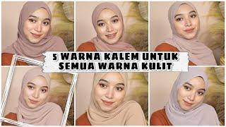 Rekomendasi Warna Hijab Nude Kalem Yang Wajib Kalian Punya ll Top 5 Warna Best Seller Hijab Pashmina