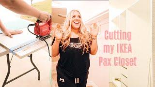 IKEA Pax closet makeover  Custom cutting to size