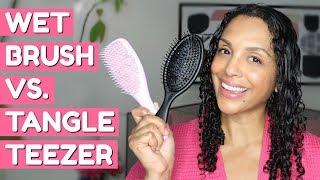 WET BRUSH VS. TANGLE TEEZER on Fine Curls  What Detangles Better