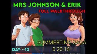 Mrs Johnson & Erik Full Walkthrough  Summertime Saga 0.20.15  Complete Storyline Day - 13
