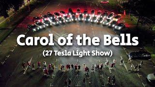 TESLA Synchronized Light Show Carol of the Bells 27 Teslas