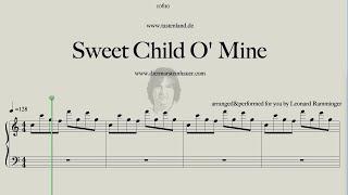 Sweet Child O Mine  -  Easy Piano