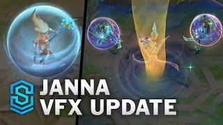 Janna Visual Effect Update Comparison - All Skins  League Of Legends  Visual Rework