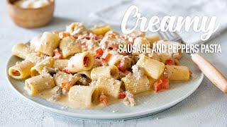 Creamy Italian Sausage Pasta Mezzemaniche READY IN 20 MINUTES