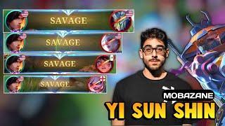 4x SAVAGE Yss Best Build 2024  Yi Sun Shin Top Global Gameplay  By Mobazane - Mobile Legends