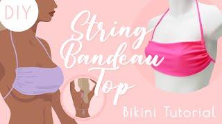 DIY  Halter String Bandeau Bikini Top  Mango & Coast Patterns