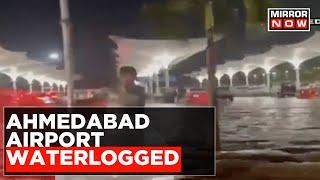 Waterlogging On The Key Roads Of Gujarats Ahmedabad Airport Due To Heavy Rainfall  Latest Updates