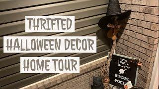 Vintage Halloween Decor HOME TOUR  Thrifted Halloween Decorations from Yard Sales & Garage Sales