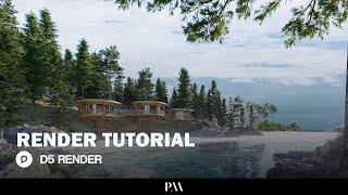 LEARN WITH ME D5 RENDER TUTORIAL - Exterior scene 06