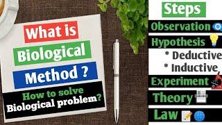 What is Biological MethodBiological Problem ?Solving a Biological ProblemSteps in biology method