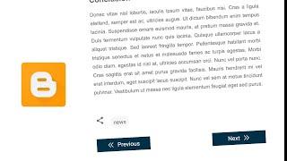 How To Add Previous And Next Buttons To Your Blogger Website Post