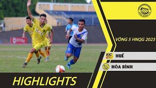 Highlights  Huế - Hòa Bình  1 điểm quý giá và pha bỏ lỡ đáng tiếc phủt 90+3